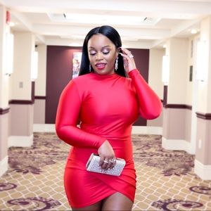 Red Spandex Mini Dress!